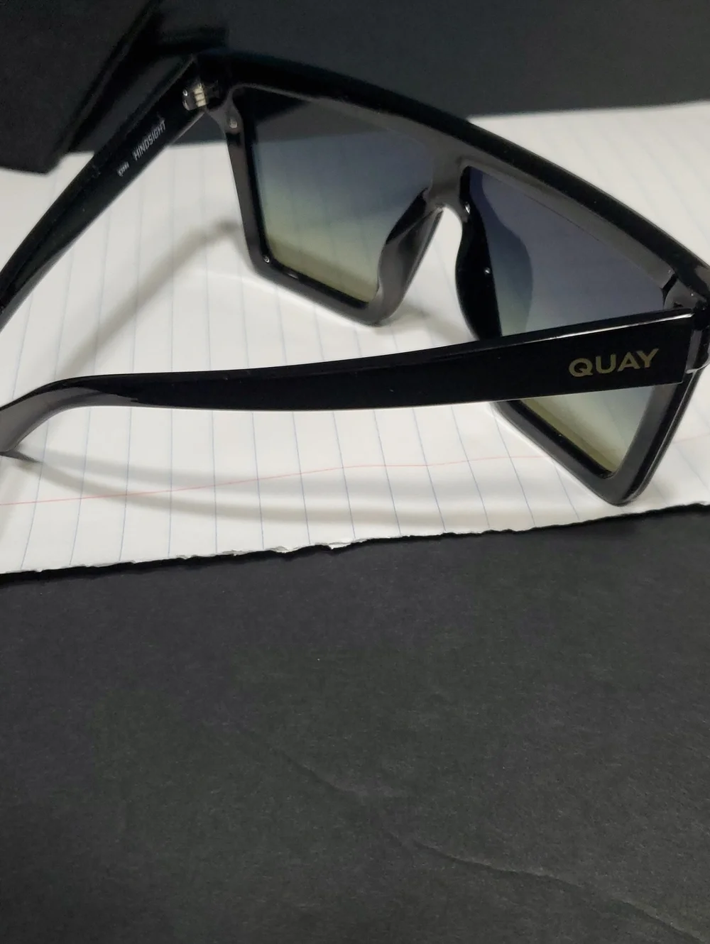 Quay Nightfall Black on Black Fade Mint Square Unisex‎ Sunglasses brand new